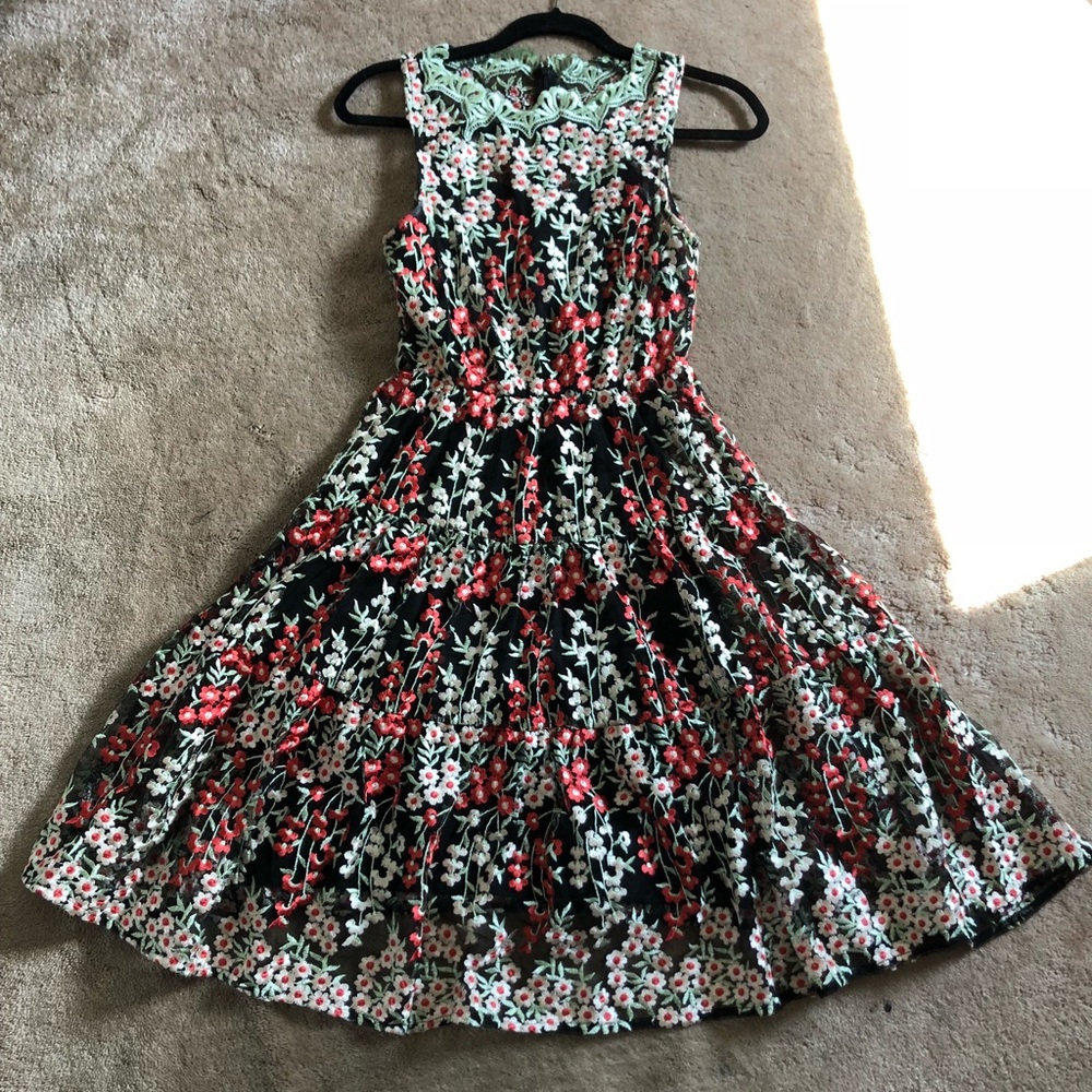 Anthropologie Embroidered Dress